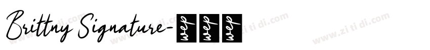 Brittny Signature字体转换